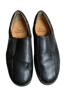 Finn Comfort  Seoul Women's Black Leather Slip-On Loafers UK 5.5 US Sz 8